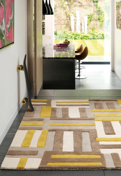 Matrix Rug Code Yellow