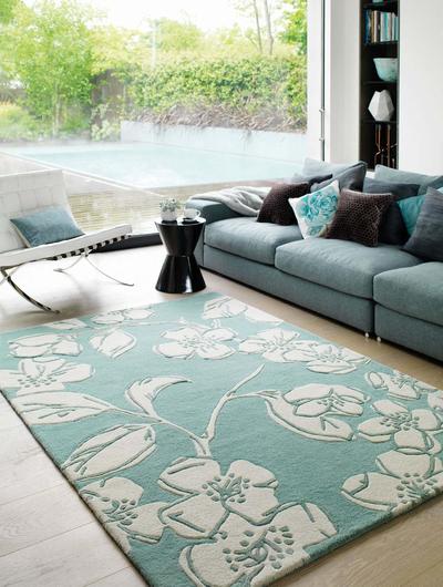 Matrix Rug Devore Blue