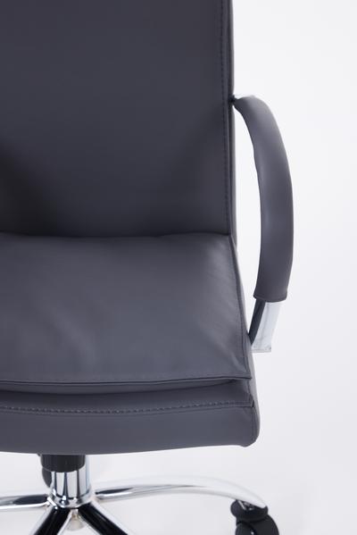 Soft Chrome Office Armchair - Grey