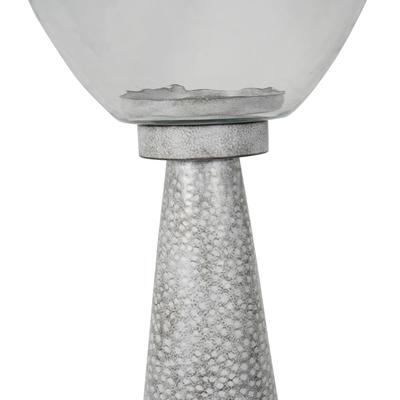 Iron Hammered Glass Hurricane 79cm