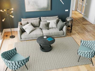 Astra Eolia Black and Glass Coffee Table