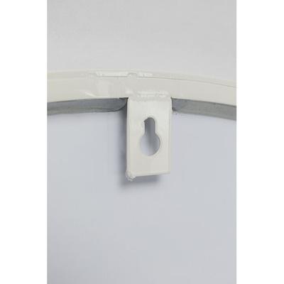 Greige Round Mirror