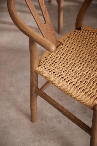Hugo Wishbone Chair with Dark Legs