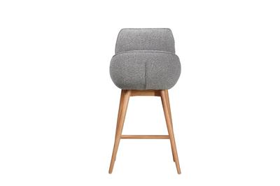 Jesiba Counter Stool Grey with Wooden Base