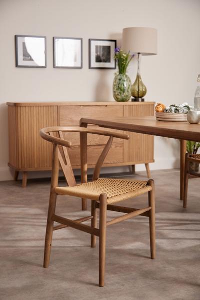 Hugo Wishbone Chair with Dark Legs
