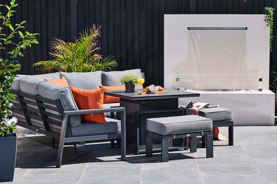 Costa Garden Corner Dining Set with Adjust Table