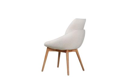 Jesiba Dining Chair Cream with Wooden Base