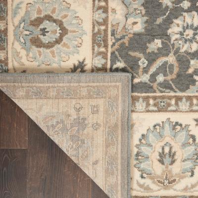 Living Treasures Rug LI16 Grey/Ivory