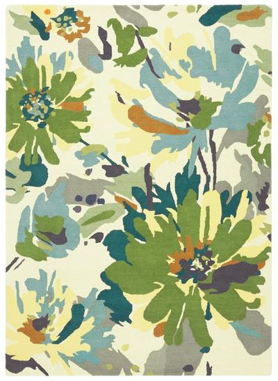 Reef Rug RF11 Floral Green Multi