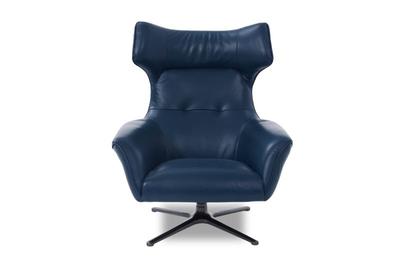 Flavio Swivel Chair Petrol Blue