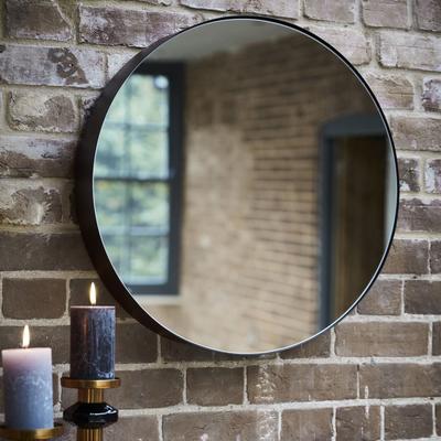 Danny Black Round Mirror - Medium