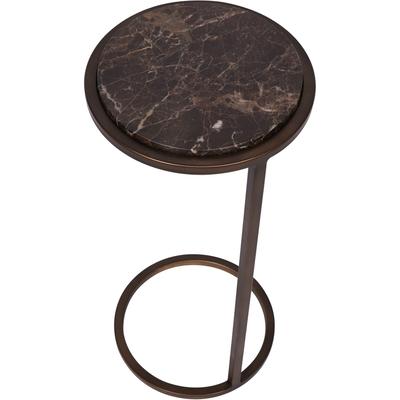 Iota Accent Table Brown Marble