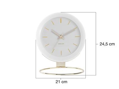 Globe Table Clock - White