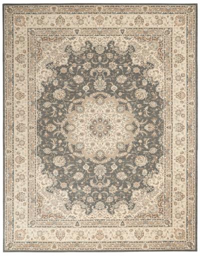 Living Treasures Rug LI15 Grey/Ivory