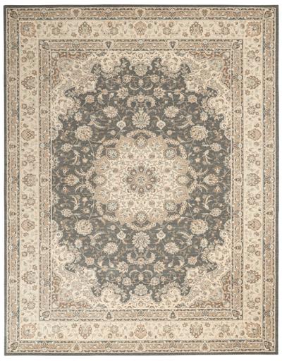 Living Treasures Rug LI15 Grey/Ivory