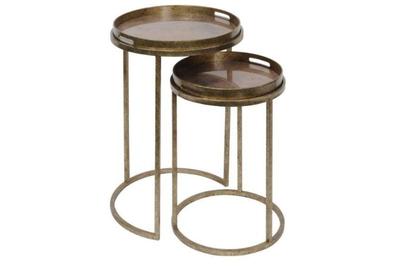 Vienna Antique Gold Atlas Side Table Set