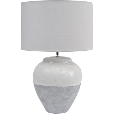 Skyline Grey Porcelain Table Lamp with Shade