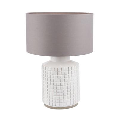 Malone Textured White Squares Lamp