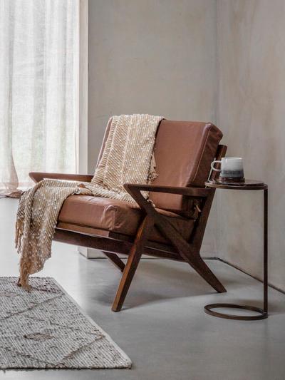 Iota Accent Table Brown Marble