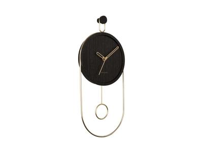 Swing Pendulum Wall Clock - Black