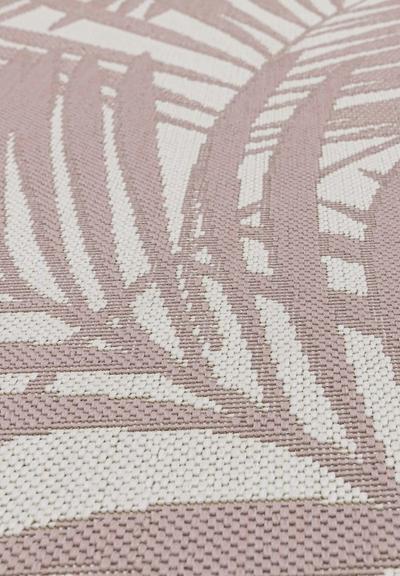 Patio Pink Palm Outdoor Rug