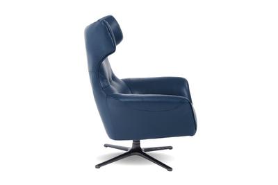 Flavio Swivel Chair Petrol Blue