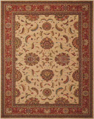 Living Treasures Rug LI04 Ivory/Red