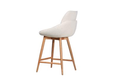 Jesiba Counter Stool Cream with Wooden Base