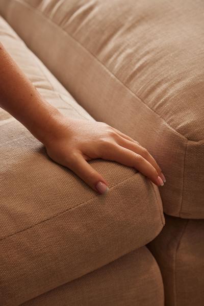 Girona Combi Sofa LHF Digby Beige with Free Footstool