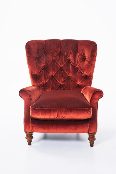 Jethro Buttoned Wing Chair