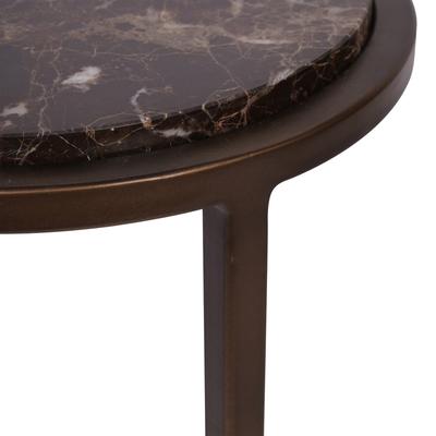 Iota Accent Table Brown Marble