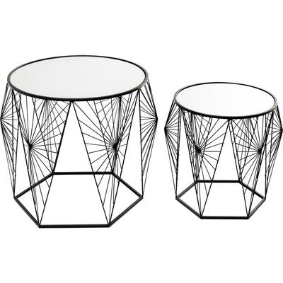 Cobweb Black Side Table Set of 2