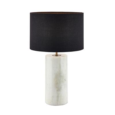 Kiorini White Marble Table Lamp with Shade