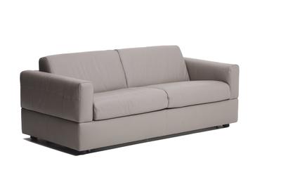 Visconti Leather Sofa Bed - Warm Grey