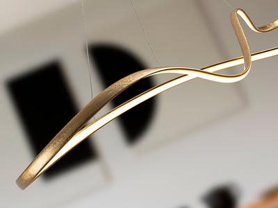 Lia Large Gold Pendant Lamp