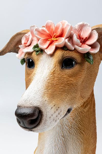 Flower Greyhound Deco Object