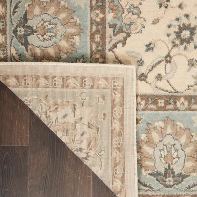 Living Treasures Rug LI16 Ivory/Aqua