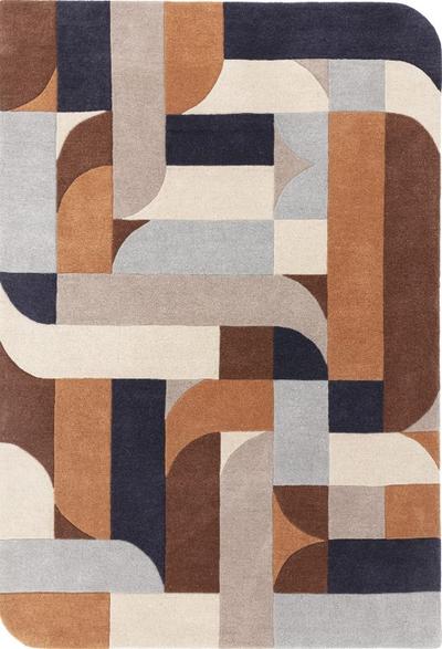 Matrix Klotski Terracotta Rug