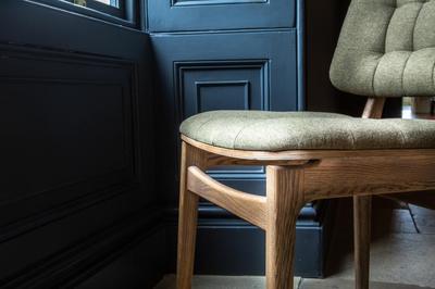 Boden Hunter Green Dining Chair Grey Oil Legs
