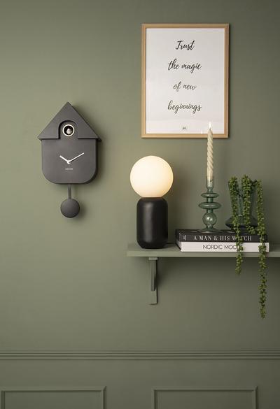 Modern Cuckoo Wall Clock - Jungle Green