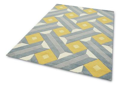 Reef Rug RF01 Motif Ochre Grey