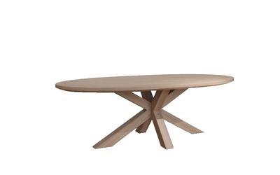 Hugo Double X Pedestal Oval Dining Table