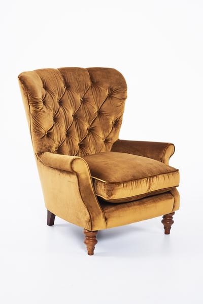 Jethro Buttoned Wing Chair