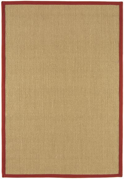 Sisal Rug Red Linen