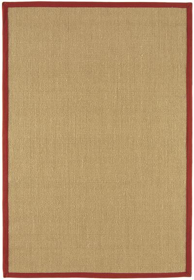 Sisal Rug Red Linen