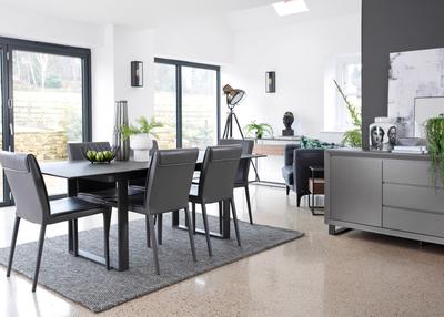 Monterrey Extending Dining Table - Dark Grey