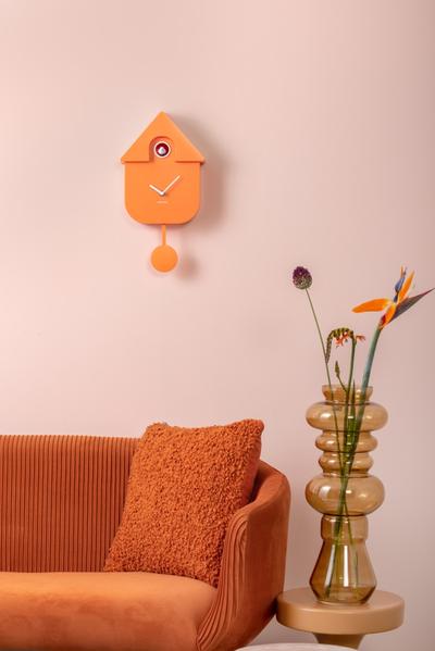 Modern Cuckoo Wall Clock - Orange
