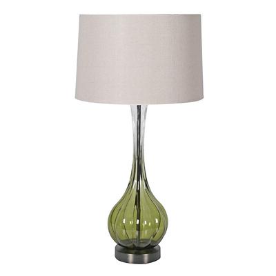 Faded Green Glass Table Lamp