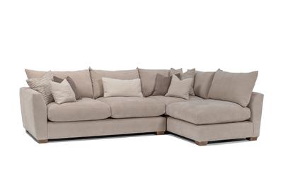 Girona Combi Sofa LHF Digby Beige with Free Footstool