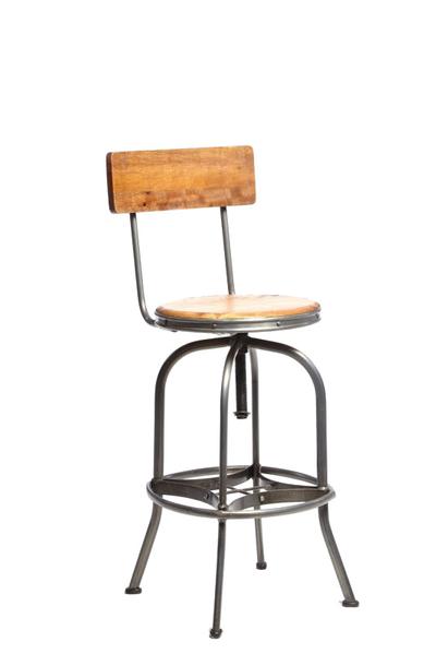 Reclaimed Bar Stool with Back Rest